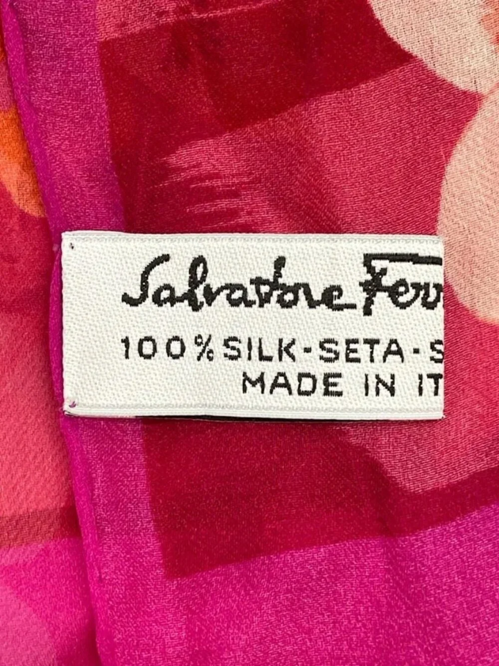 Salvatore Ferragamo - Pink Silk Scarf